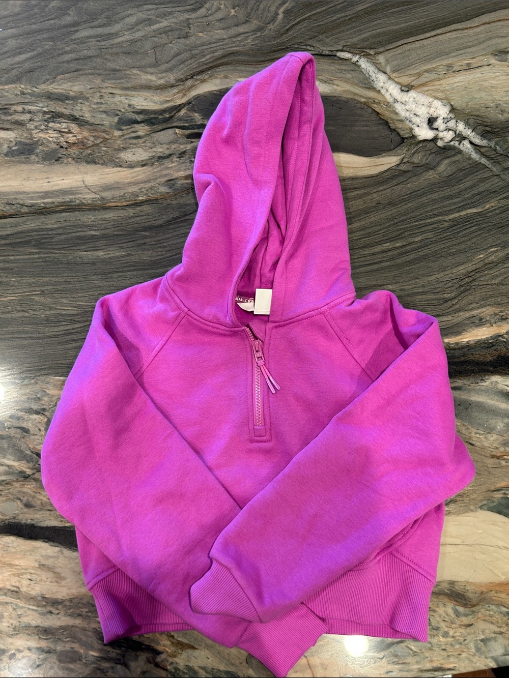 Athleta Girls' Bright Magenta Half-Zip Hoodie